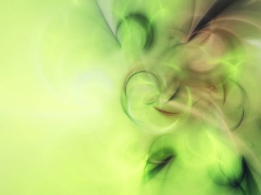 yeşil Soyut Fraktal arka plan 3d render