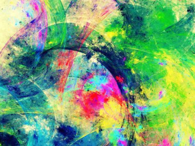 gökkuşağı soyut fraktal arkaplan 3d oluşturma