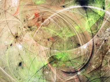 yeşil Soyut Fraktal arka plan 3d render