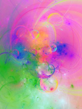 gökkuşağı soyut fraktal arkaplan 3d oluşturma