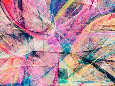 mavi ve mor soyut fraktal arkaplan 3d görüntüleme 