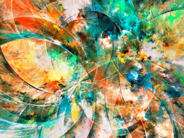 soyut kaotik fraktal arkaplan 3B oluşturma