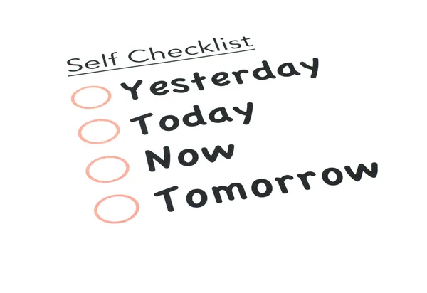 Self checklist — Stock Photo, Image