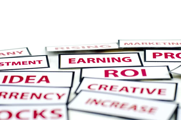 Afbeelding gericht aan "Roi" afgedrukt met rode kleur. achtergrond, bijgesneden afbeelding met motivatie woord voor het bedrijfsleven — Stockfoto