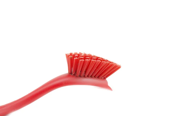 Red cleaning brush — Stock Photo, Image