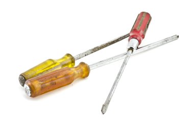 paslı aracı, kırmızı ve sarı kolu tornavida