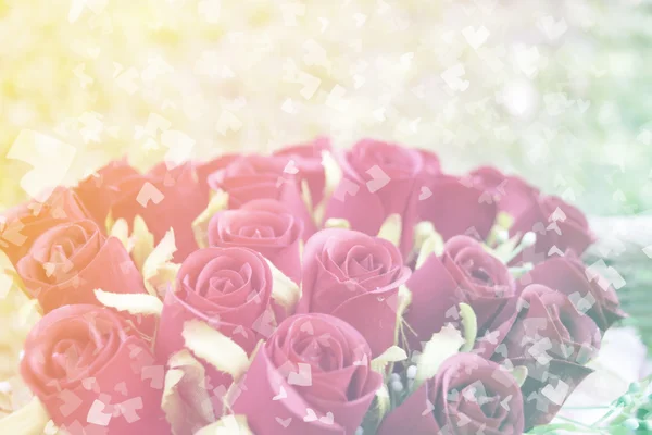 Blurred Sweet pastel color of rose flowers in bokeh texture soft blur for background — Stock Photo, Image