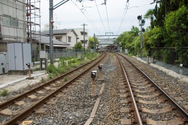 Kyoto - Japonya Fushimi Inari Taisha temple yakınındaki tren