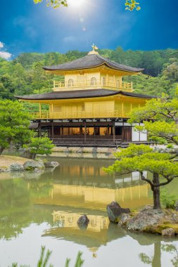 Kinkaku-ji, Altın Pavyon, Japonya, Kyoto 'da bir Zen Budist tapınağı.