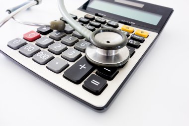 hesap makinesi ve stetoskop