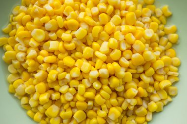 Yeşil kaseye Mısır yakın çekim