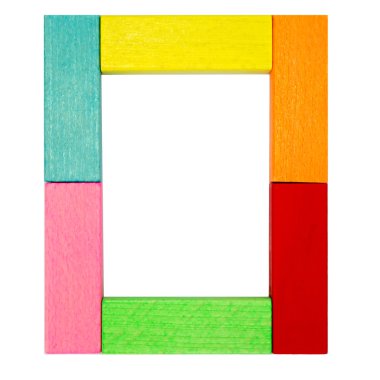 Sıfır ahşap izole kırpma yoluyla renkli