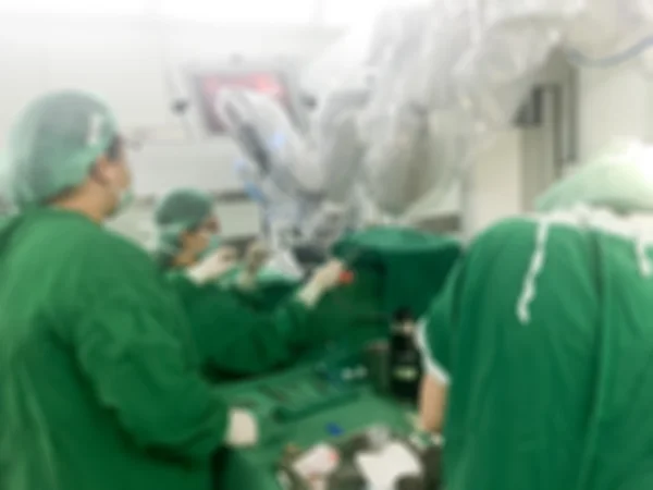 Размытие операционного зала в больнице — стоковое фото