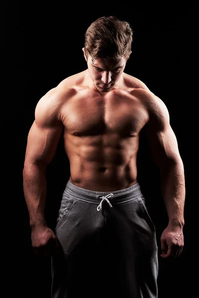 Sexy muscle fitness man — Stockfoto