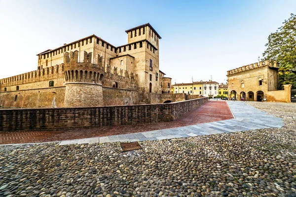 Wide Angle View Medieval Fontanellato Castle Parma Emilia Romagna Italy — Stock Photo, Image
