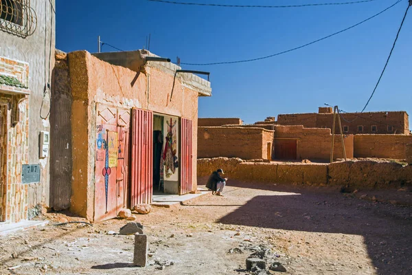 Tizi Tichka Maroko December 2019 Pemandangan Desa Berber Moroccan Terkenal — Stok Foto
