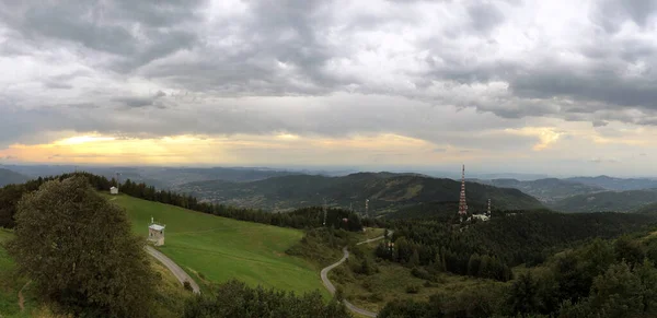 Вид Облачную Местность Вершине Пениче Ломбардия Италия — стоковое фото