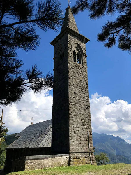 Chiesa Campagna Italiana Vicino Passo Della Cisa Toscana Italia — Foto Stock