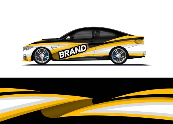 Designvektor Für Autoaufkleber Abstrakter Hintergrund Für Fahrzeugfolien Hintergrund Abstrakte Streifen — Stockvektor