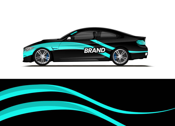 Car decal wrap design vector. Abstract background for vehicle vinyl wrap. Background abstract stripe racing sport graphic designs kit for race car, rally, vehicle, livery and adventure