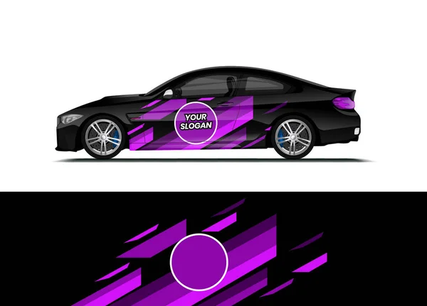 Coche Calcomanía Envoltura Diseño Vector Fondo Abstracto Para Envoltura Vinilo — Vector de stock