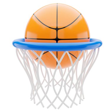 spor 3D render simge basketbolu