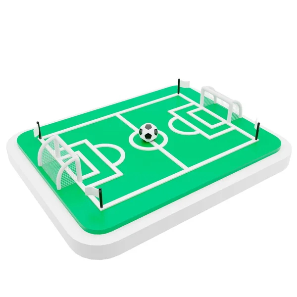 Deporte Renderizar Icono Campo Fútbol —  Fotos de Stock