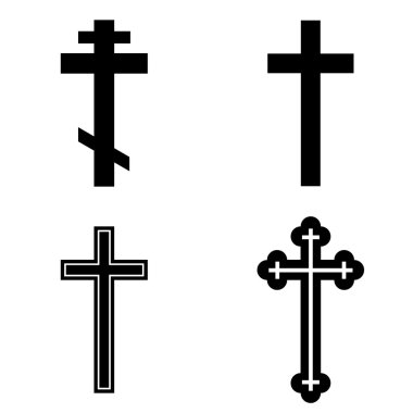 Din çapraz Icon set