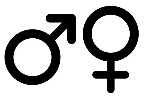 Símbolos masculino y femenino — Archivo Imágenes Vectoriales