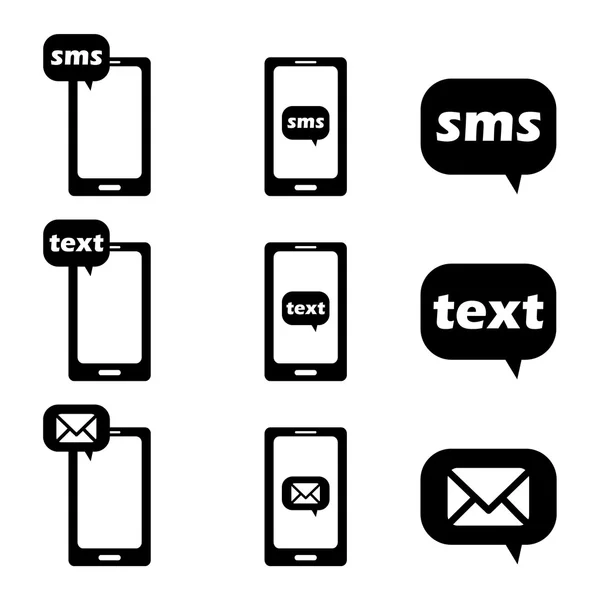 Mobil sms metin mesajı posta düğme kümesi