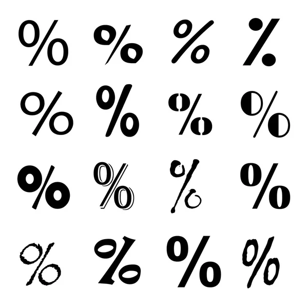 Yüzde işareti vektör set
