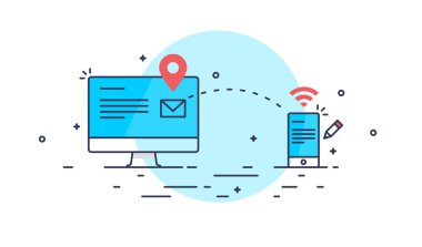 Soyut hat sanat posta gönderme.