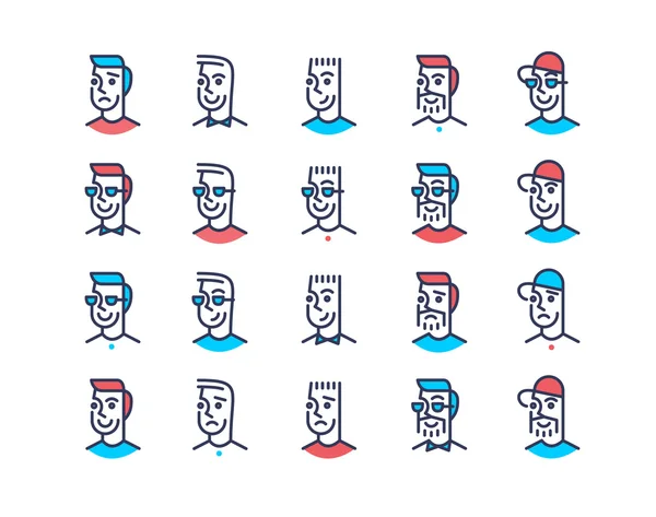 Hat sanat tasarım erkekler Icon set