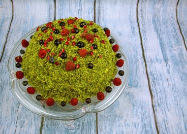 Spinache kek vintage tarzı ahşap tablo