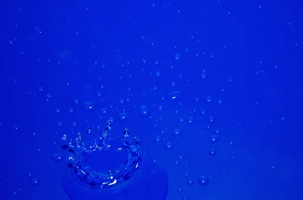 Abstract blue background with water drops — Stock Photo, Image