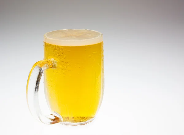 One pint of beer on isolated white — Stock Photo, Image
