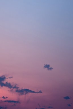 Günbatımı pembe gökyüzü. Dikey görünüm