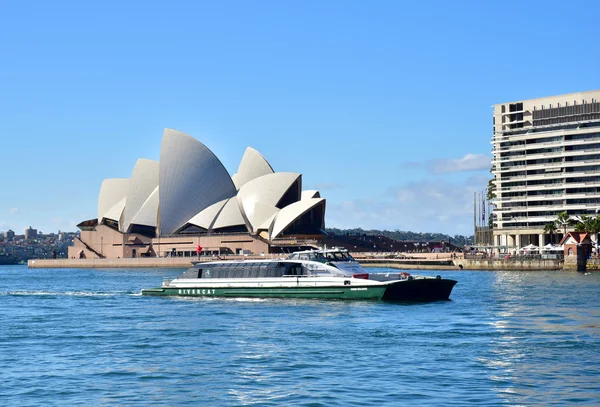 Austrália.Sydney - Agosto 2015.Vista do Porto e da Ópera Hou — Fotografia de Stock