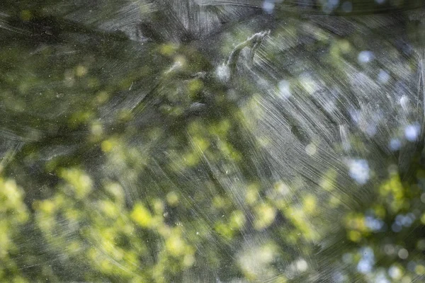 Vidrio Sucio Lavando Ventana Vidrio Transparente Está Cubierto Polvo Luz — Foto de Stock