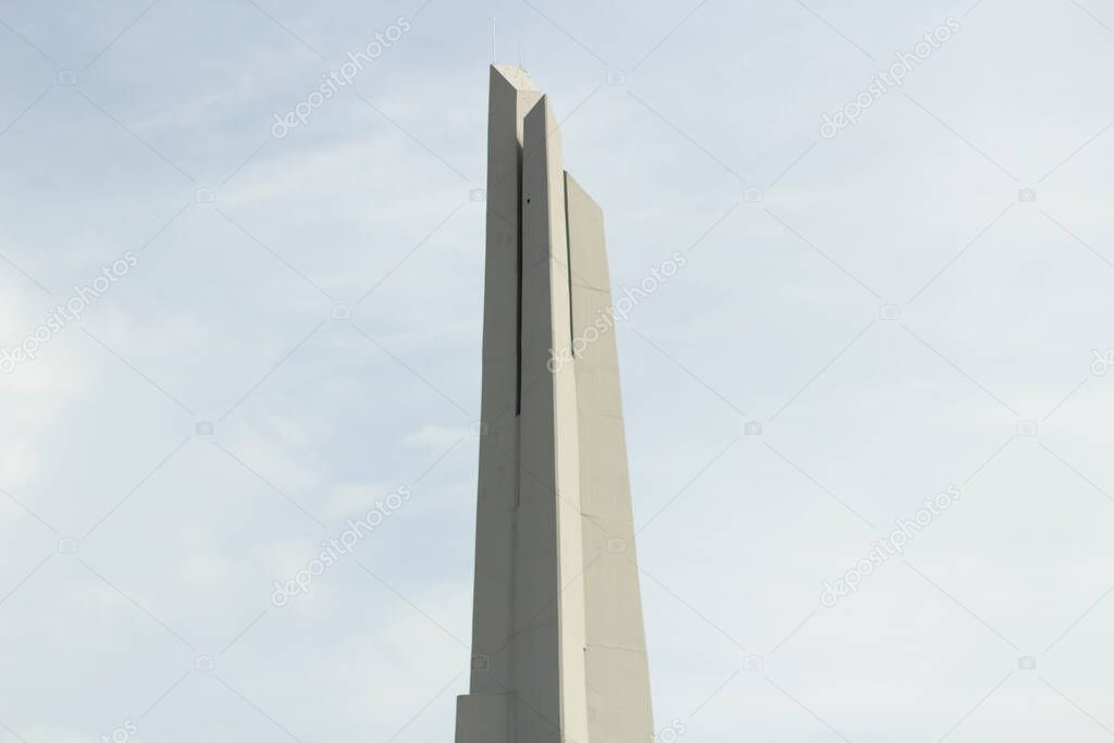 Monument of the war in Russia. World War II is a monument of remembrance. 41 km of Leningrad Highway. The mass grave of the Great Patriotic War in the Soviet Union.