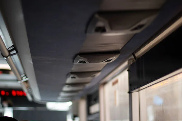 Das Panel Bus Das Gepäck Bus Verstaut Wird Ein Reproduzent — Stockfoto