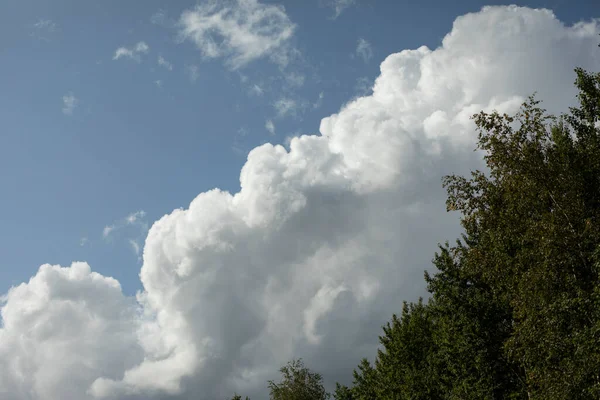 Wolken Boven Het Bos Landschap Natuur Zomer Weer Schoonheid Van — Stockfoto