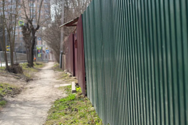 Материальное Ограждение Стена Забор Улице — стоковое фото