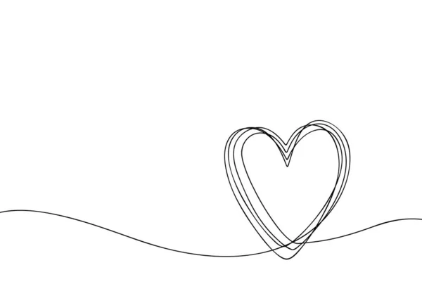 Heart scribble drawing. Continuous one line, hand drawn sketch vector  illustration. Minimalism design for banner, background, and poster. Romantic  and love symbols. 1958725 Vector Art at Vecteezy