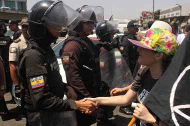Guayaquil - Guayas, 26 / 08 / 2019 - Ekvador 'da protesto gösterileri 