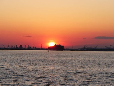 Sao Paulo, Brezilya 'da kan kırmızısı gün batımı 