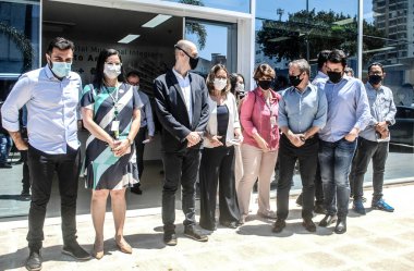 Sao Paulo Belediye Başkanı Santo Amaro Belediye Hastanesi 'ni ziyaret etti. 23 Ekim 2020, Sao Paulo, Brezilya: Sao Paulo Belediye Başkanı Bruno Covas, Santo Amaro Entegre Belediye Hastanesi 'ni (ARB Yönetimi) ziyaret etti.) 