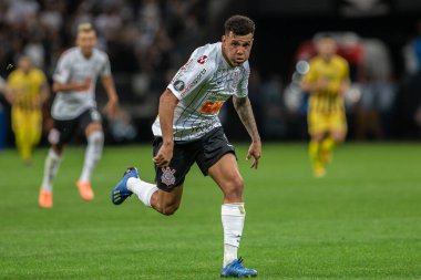 SAO PAULO - 12 Şubat 2020: COPA LİBERTADORES 2020 CORINTHIANS-GUARANI Corinthians karşı Guarani takımı (Paraguay) Copa Libertadores da America 2020, Arena Corinthians