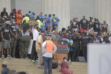 NEW YORK, 28 / 08 / 2020 - Siyahi HAYATLARI DURANTE O 57 ANIVERSARIO DA HISTORICA MARCHA DE MARTIN LUther King