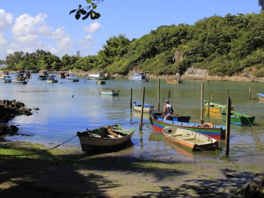FLORIANOPOLIS, SC, 17.01.2020 - MOVIMENTACAO JURthe-INTERNACIONAL - Praia de Jurere Internacional Hareketi Florianopolis 'in kuzeyinde yer almaktadır. 
